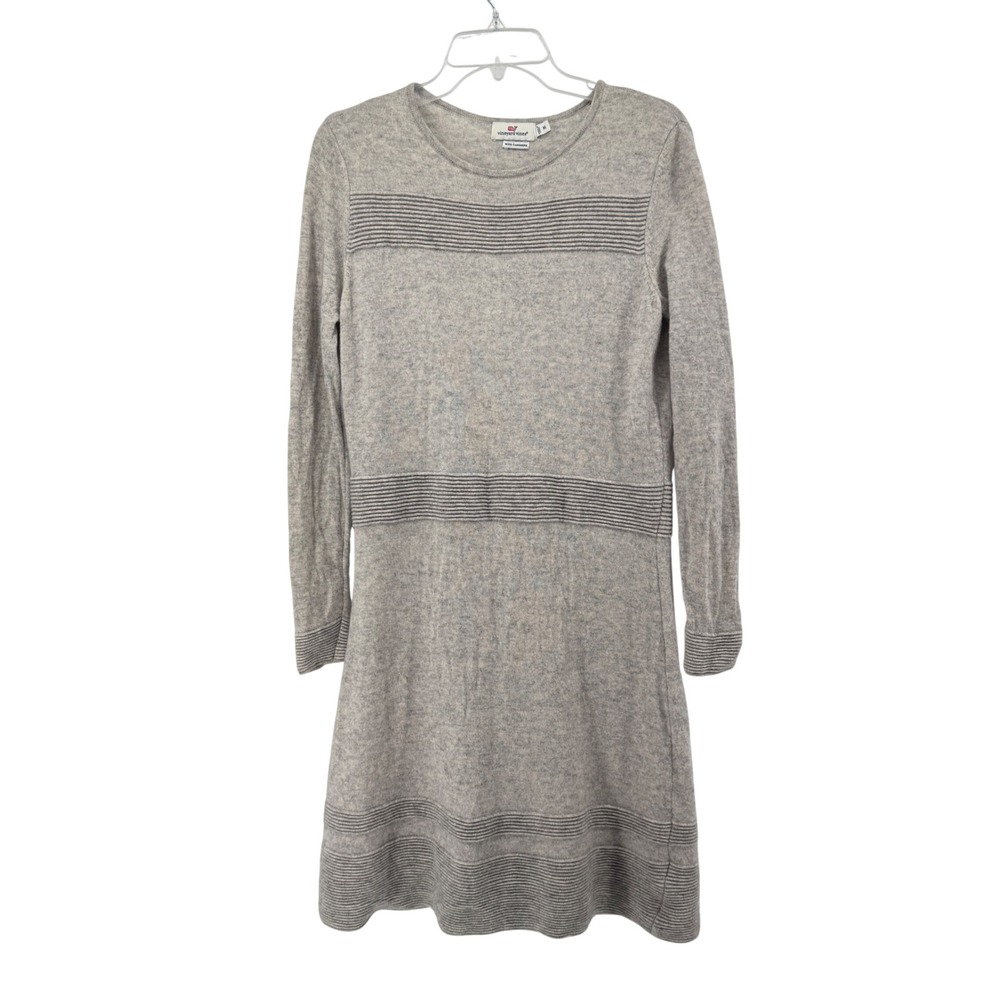 Vineyard Vines Womens Gray‎ Wool Cashmere Sweater Dress M  Preppy Summer Coastal